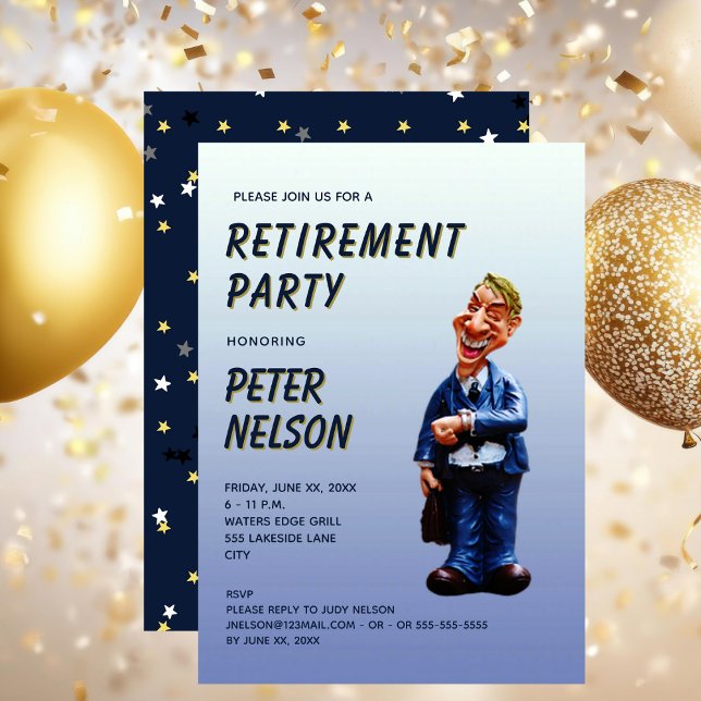 Funny Corporate Retirement Party Invitation Inbjudningar (Funny Corporate Retirement Party Invitation)