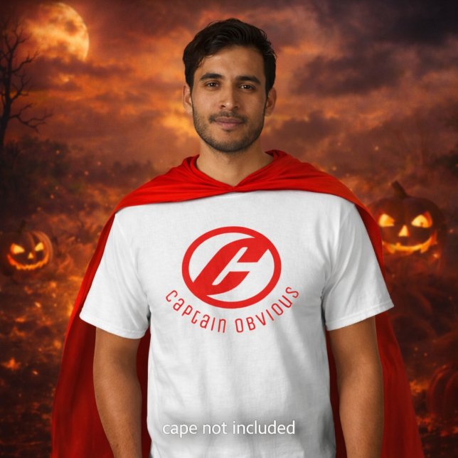 Funny Costume Idea CAPTAIN OBVIOUS T Shirt (Skapare uppladdad)