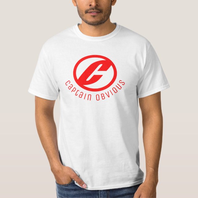 Funny Costume Idea CAPTAIN OBVIOUS T Shirt (Framsida)