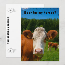 Funny Country Western Cow Ranch and Farm Style  Inbjudningar