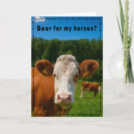 Funny Country Western Cow Ranch and Farm Style   Kort