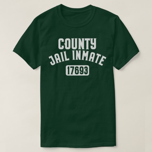 Funny County Jail Inmate No 17693 Present Gift T Shirt (Design framsida)