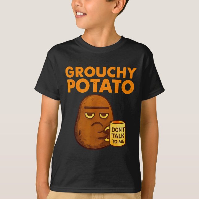 Funny Couple Sweet Tato &amp; Grouchy Tato  T Shirt (Framsida)