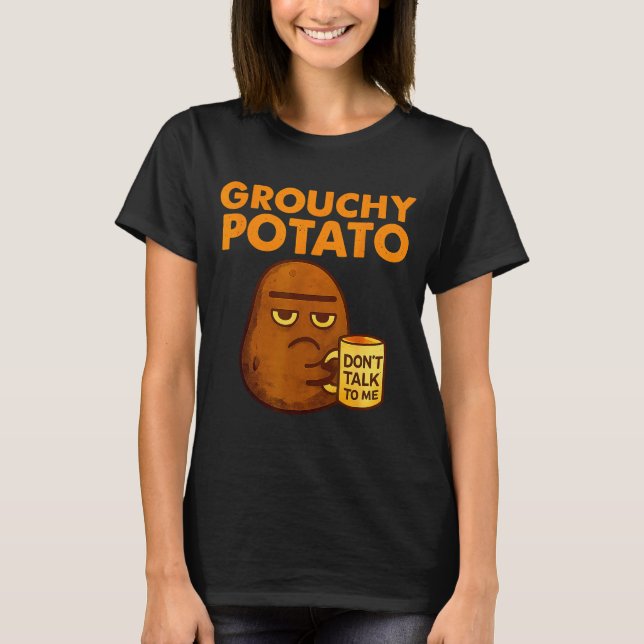 Funny Couple Sweet Tato &amp; Grouchy Tato  T Shirt (Framsida)