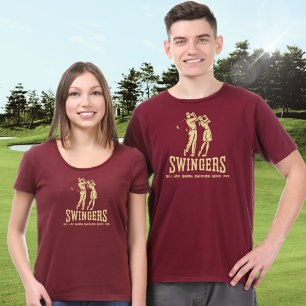 Funny Couples Anpassningsbar Golf Gift Matching T Shirt