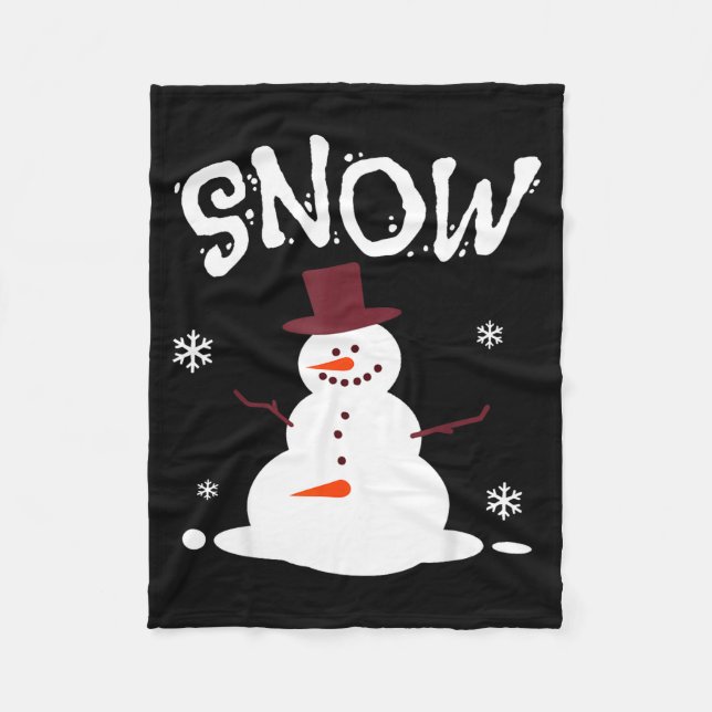 Funny Couples Christmas Party Snow Man Merry Xmas  Fleecefilt (Framsidan)