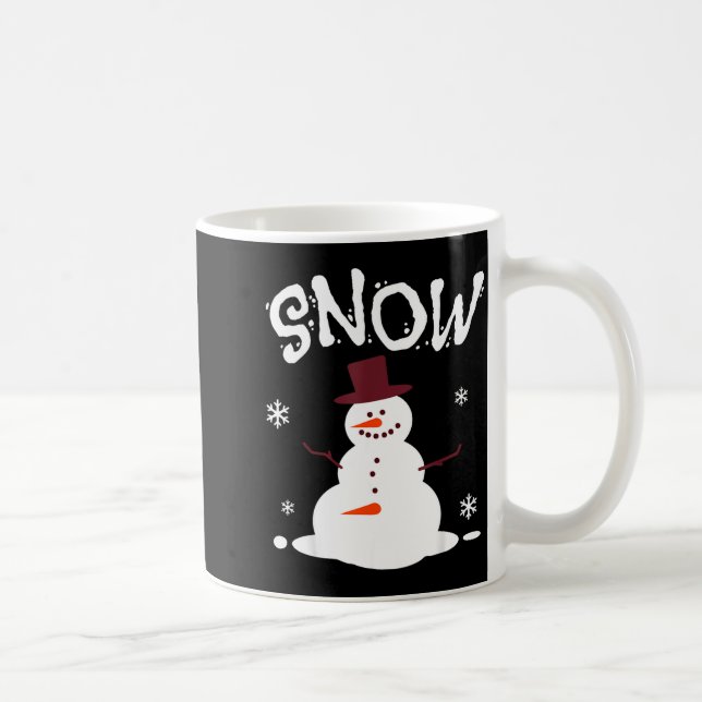 Funny Couples Christmas Party Snow Man Merry Xmas  Kaffemugg (Höger)