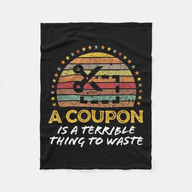 Funny Couponing, kupongränta Money Saver-citat Fleecefilt (Framsidan)