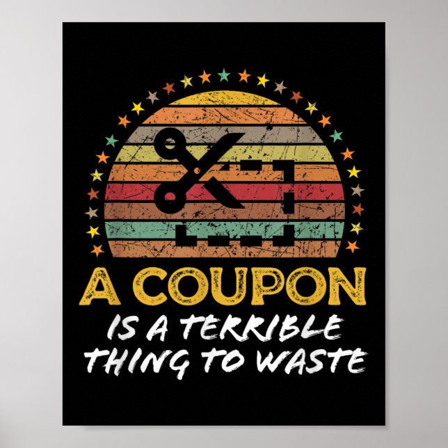 Funny Couponing, kupongränta Money Saver-citat Poster (Framsidan)