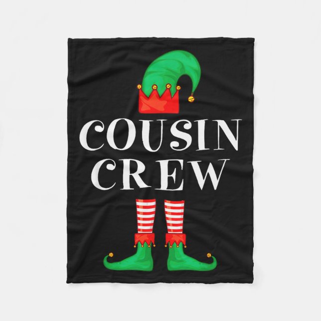 Funny Cousin Crew Elf Christmas Elf Cousin Sweater Fleecefilt (Framsidan)