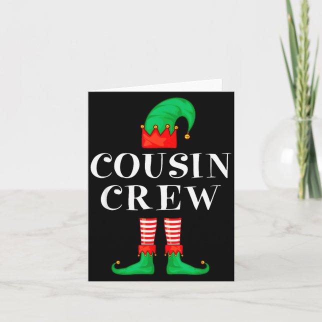 Funny Cousin Crew Elf Christmas Elf Cousin Sweater Kort (Framsida)