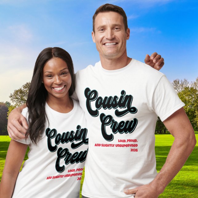 Funny Cousin Crew Family Reunion T Shirt (Family Reunion - Cousin Crew Matching Shirts - Picnic, Barbecue and Get Togethers)