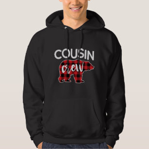 Funny Cousin Crew Red Play Bear Matching Christma Hoodie