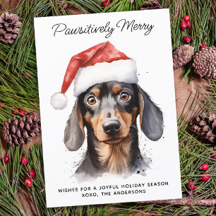 Funny Covid Ansikte Mask Quarantine Hund Julkort