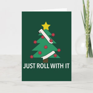 Funny Covid Julgran Pun Kort