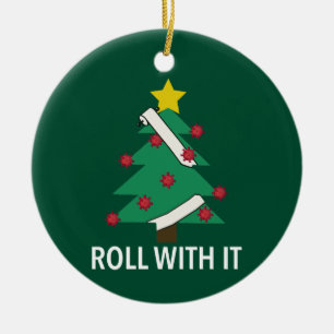 Funny Covid Julgran Pun Ornament