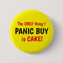 Funny Covid Panic Buy Cake Gult Button