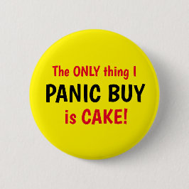 Funny Covid Panic Buy Cake Gult Button Knapp
