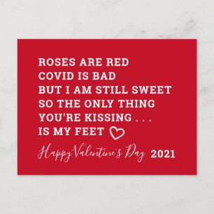 Funny Covid Valentines day 2021 Dikt Helg Vykort