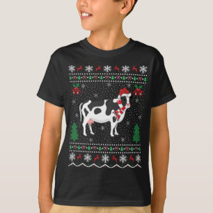 Funny Cow Animal Lover Julafton Gift Ugly Cow Chri T Shirt