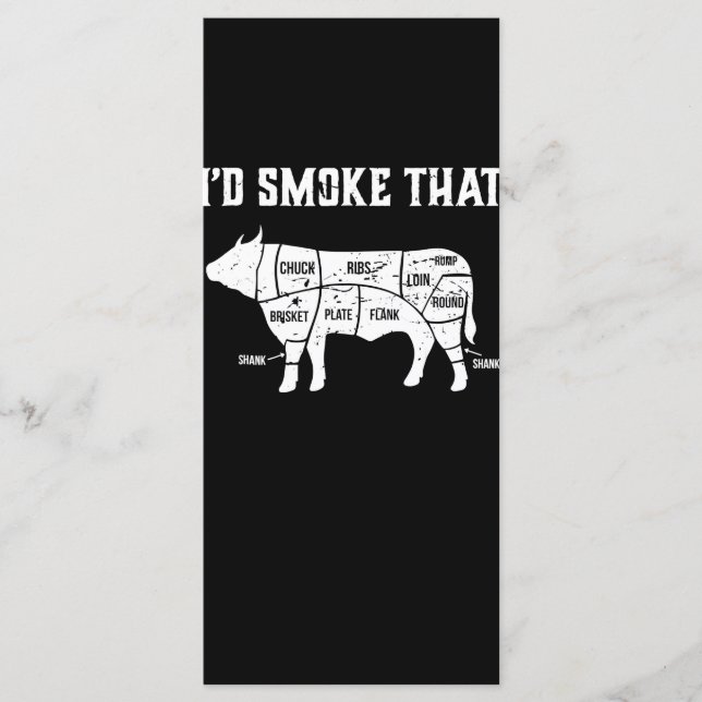 Funny Cow Bbq Pit Master Gift Meny (Framsida)
