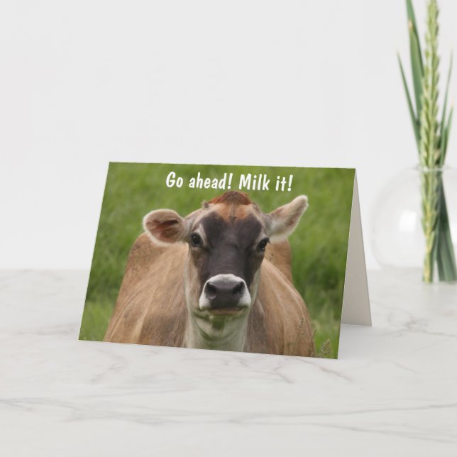 Funny Cow Birthday Kort (Framsida)