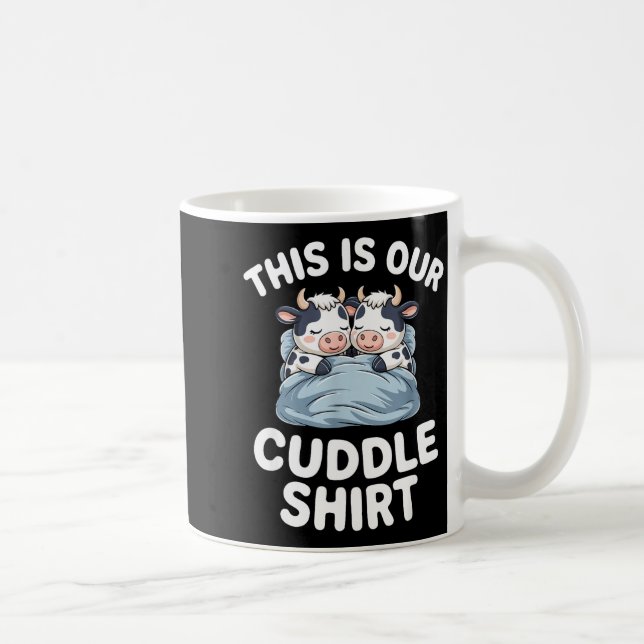 Funny Cow Couple Idea This Is Our Cuddle  Kaffemugg (Höger)