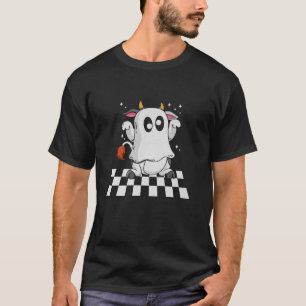 Funny Cow Ghost Halloween Farmer Bus eller godis C T Shirt