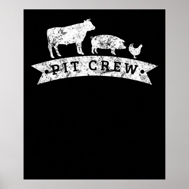 Funny Cow Gris Chicken Älskare Gift | Funny BBQ Kä Poster (Framsidan)