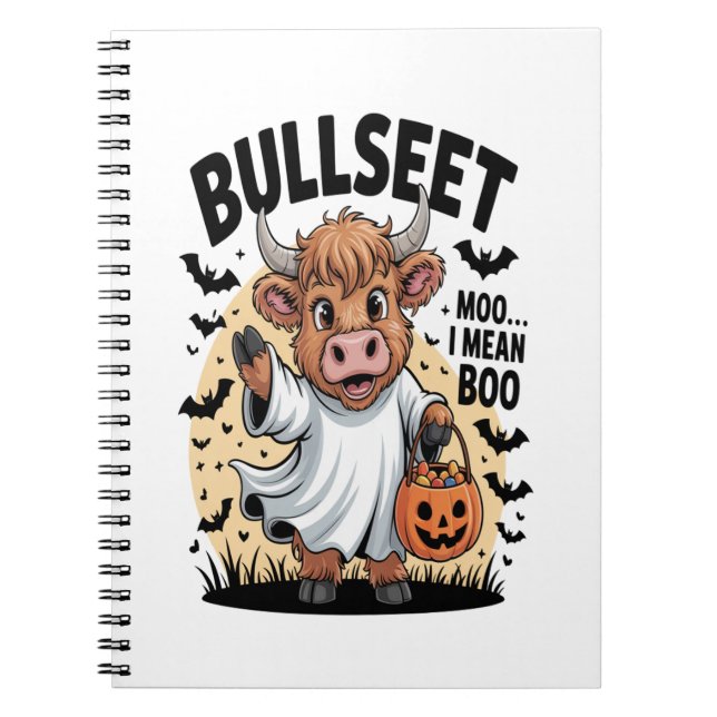 Funny Cow Halloween Anteckningsbok (Framsidan)