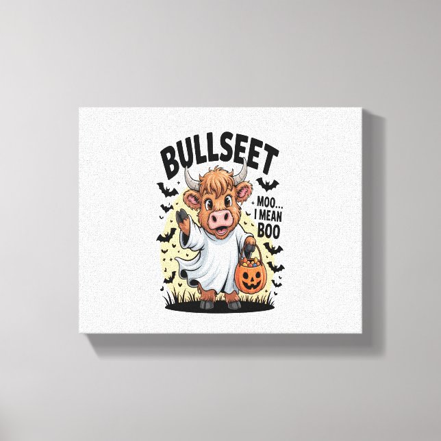 Funny Cow Halloween Canvastryck (Framsida)