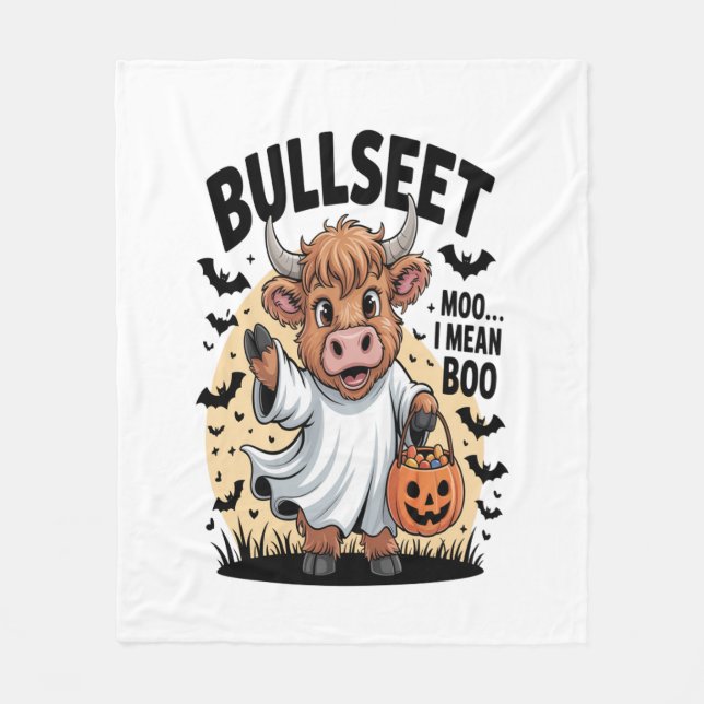 Funny Cow Halloween Fleecefilt (Framsidan)