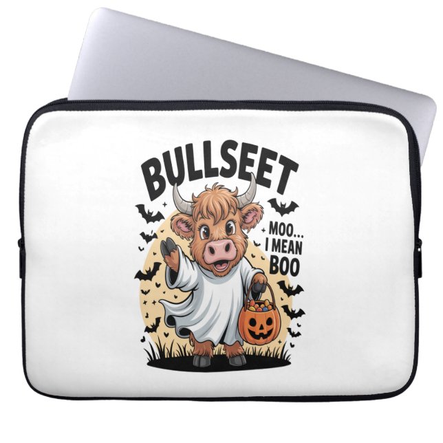 Funny Cow Halloween Laptop Fodral (Framsidan)