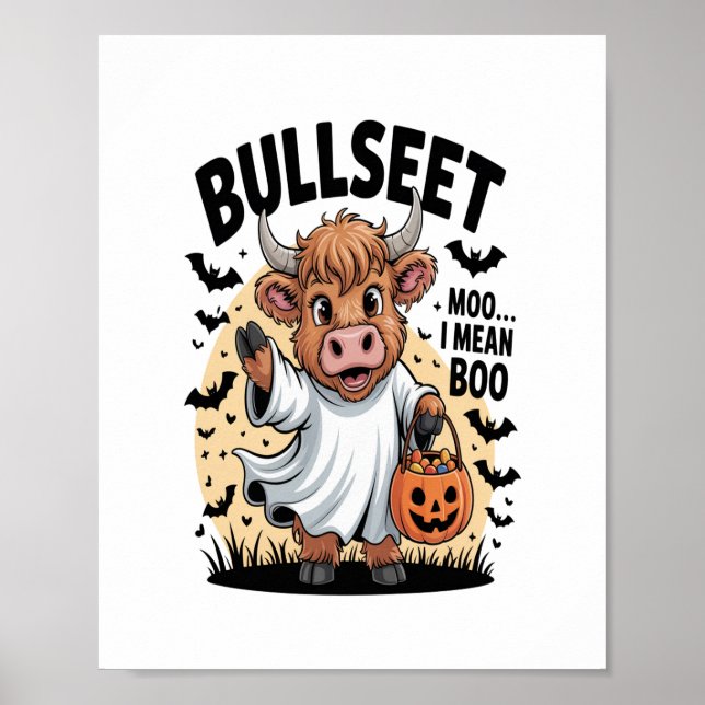 Funny Cow Halloween Poster (Framsidan)