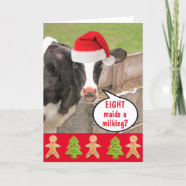 Funny Cow jul Sång Helgkort