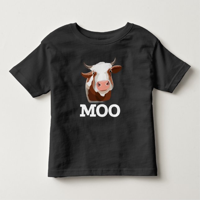 Funny Cow Moo Farm Animal Humor T Shirt (Framsida)