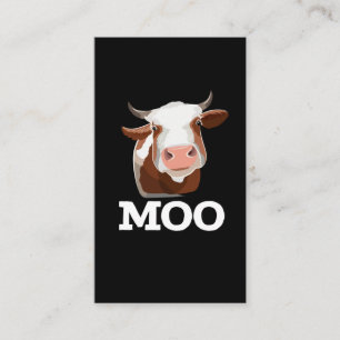 Funny Cow Moo Farm Animal Humor Visitkort