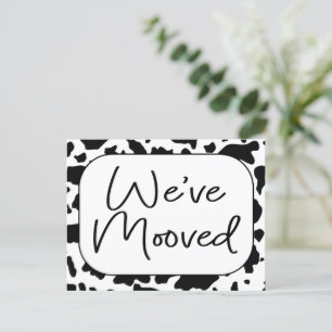 Funny Cow New Home Adress Vi har flyttat  Vykort