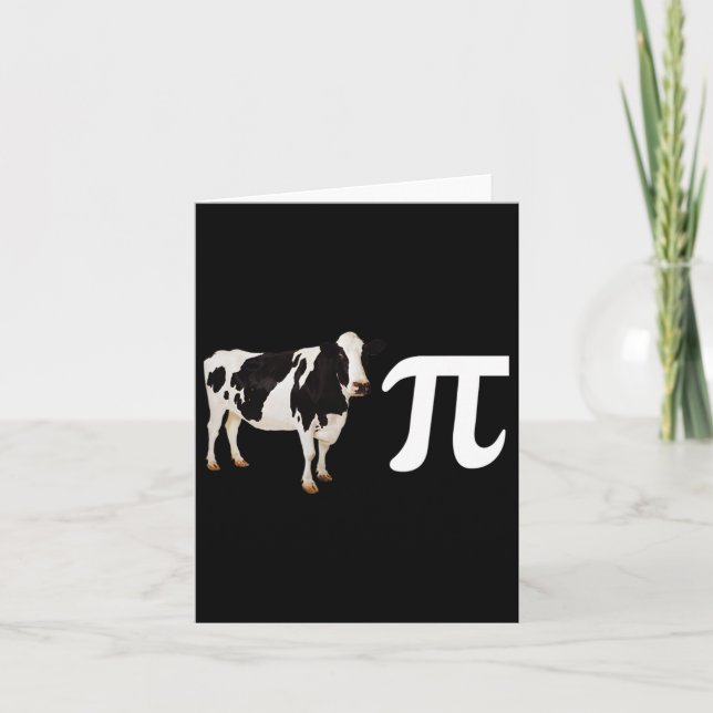 Funny Cow Pi Day Kort (Framsida)