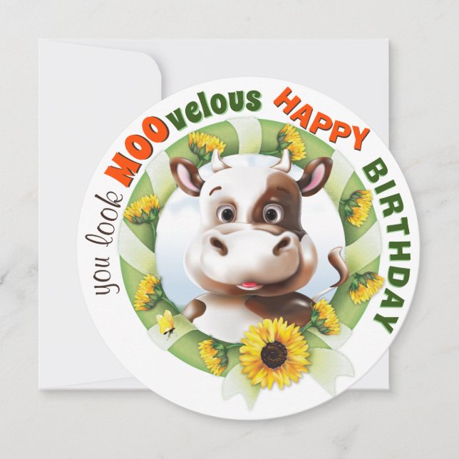 Funny Cow Pun Birthday (Framsida)