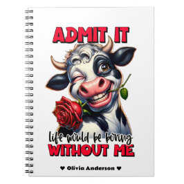 Funny Cow Quote Sayed Anteckningsbok