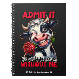 Funny Cow Quote Sayed Anteckningsbok