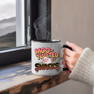 Funny Cow Sarcastic Animal Quote Coffee Magisk Mugg