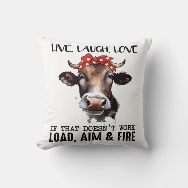 Funny Cow Say Kudde (Framsida)