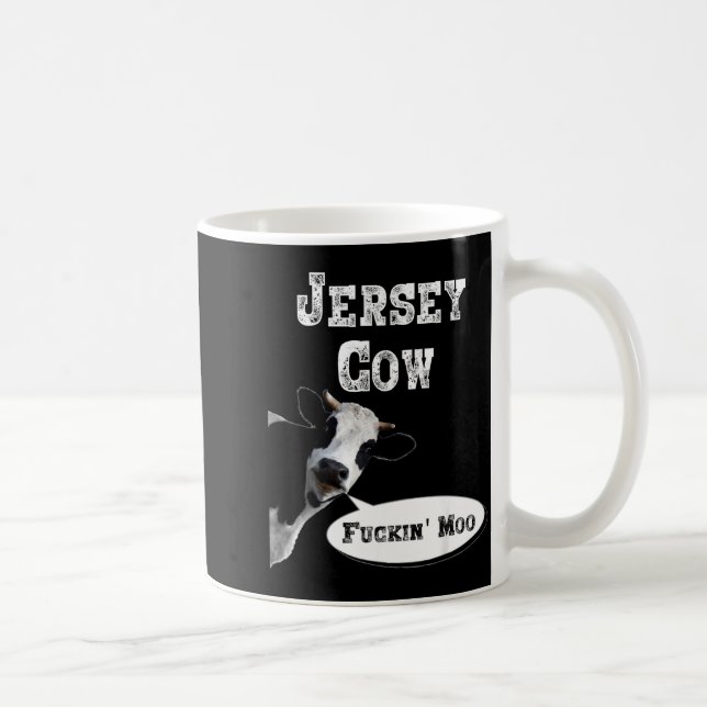 Funny Cow Shirt New Jersey Cow Lover Farm Animal R Kaffemugg (Höger)