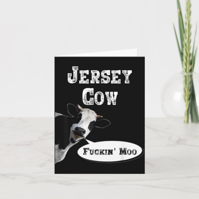 Funny Cow Shirt New Jersey Cow Lover Farm Animal R Kort (Framsida)