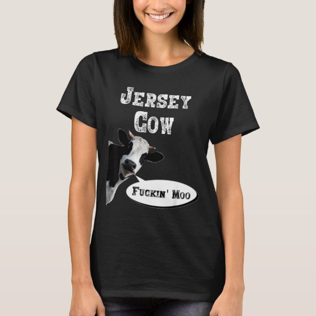Funny Cow Shirt New Jersey Cow Lover Farm Animal R T Shirt (Framsida)