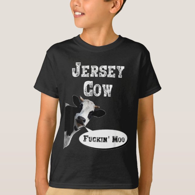 Funny Cow Shirt New Jersey Cow Lover Farm Animal R T Shirt (Framsida)