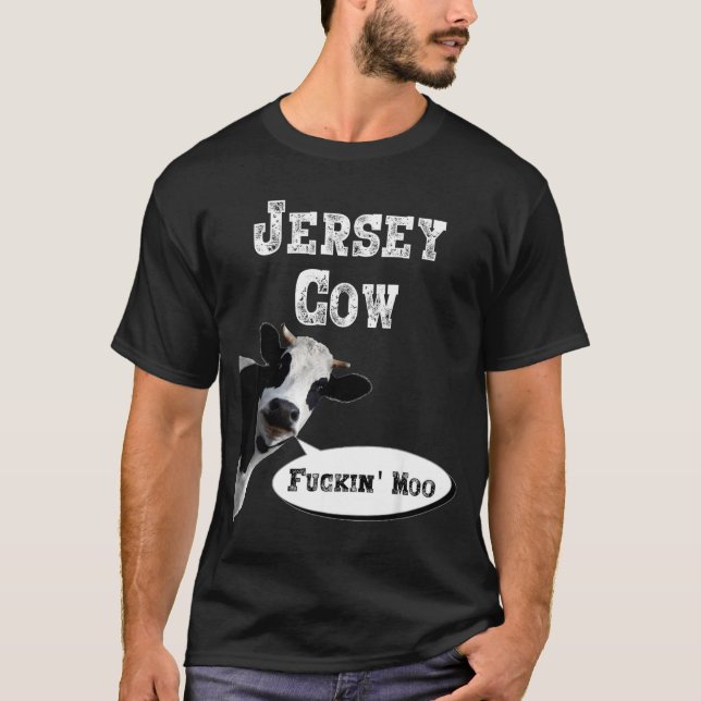 Funny Cow Shirt New Jersey Cow Lover Farm Animal R T Shirt (Framsida)