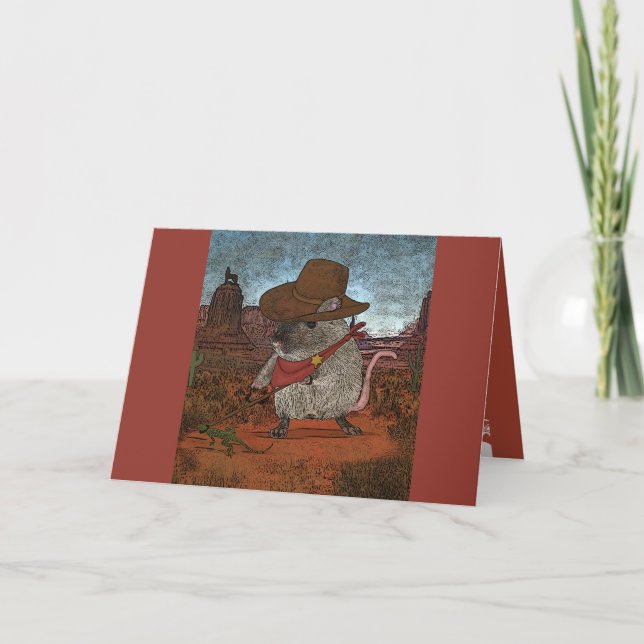 Funny Cowboy Birthday Kort (Framsida)